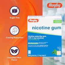 Rugby 536136223 Nicotine Polacrilex Gum 2 mg Mint Flavor 110 Pieces (Pack of 2)-Preferred Medical Plus
