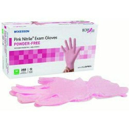 McKesson 14-6NPNK2 Exam Glove Pink Nitrile Size Small (Box of 250)-Preferred Medical Plus