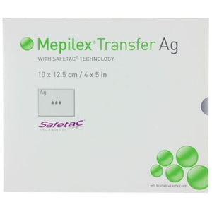 Molnlycke 394190 Mepilex Foam Dressing Transfer AG Silver (4 in. x 5 in.)-Preferred Medical Plus