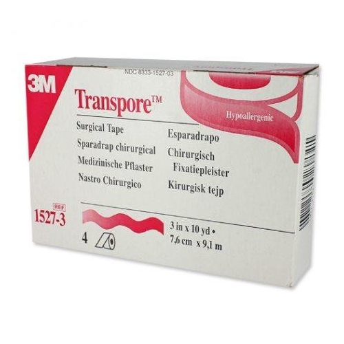 3M 1527-3 Transpore Surgical Tape (3 in. x 10 yd.)-Preferred Medical Plus