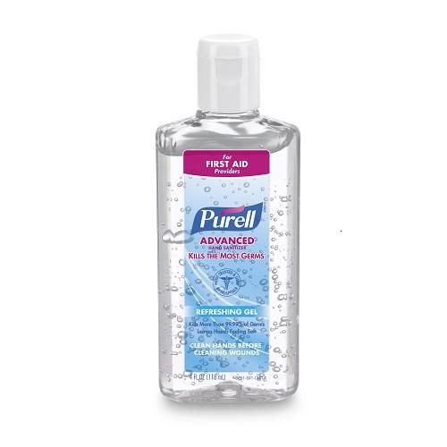 Gojo Purell Advanced Gel Flip Cap Bottle 4 oz. (Pack of 24)-Preferred Medical Plus