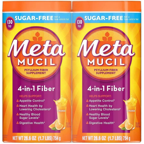 Metamucil EE Sugar Free Orange Fiber Supplement, Smooth Powder (260 doses)-Preferred Medical Plus