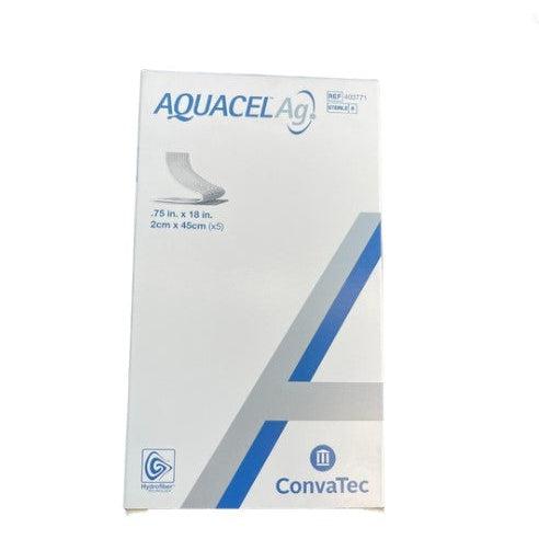 Convatec 403771(I) Aquacel AG Hydrofiber Dressing .75 in. x 18 in. Ribbon (Box of 5)-Preferred Medical Plus