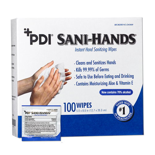 PDI Healthcare D43600 Sani-Hands Hand Sanitizing Wipes (Case of 1000)-Preferred Medical Plus