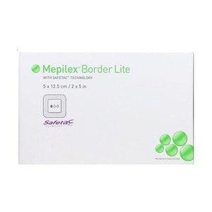 Molnlycke 281100 Mepilex Lite Silicone Foam Dressing With Border (2 in. x 5 in.)-Preferred Medical Plus