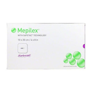 Molnlycke 294299 Mepilex Silicone Foam Dressing Without Border (4 in. x 8 in.)-Preferred Medical Plus
