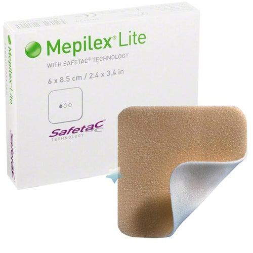 Molnlycke 284090 Mepilex Lite Silicone Foam Dressing Without Border (2-2/5 in. x 3-2/5 in.)-Preferred Medical Plus