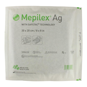 Molnlycke 287400 Mepilex Foam Dressing AG (8 in. x 8 in.)-Preferred Medical Plus